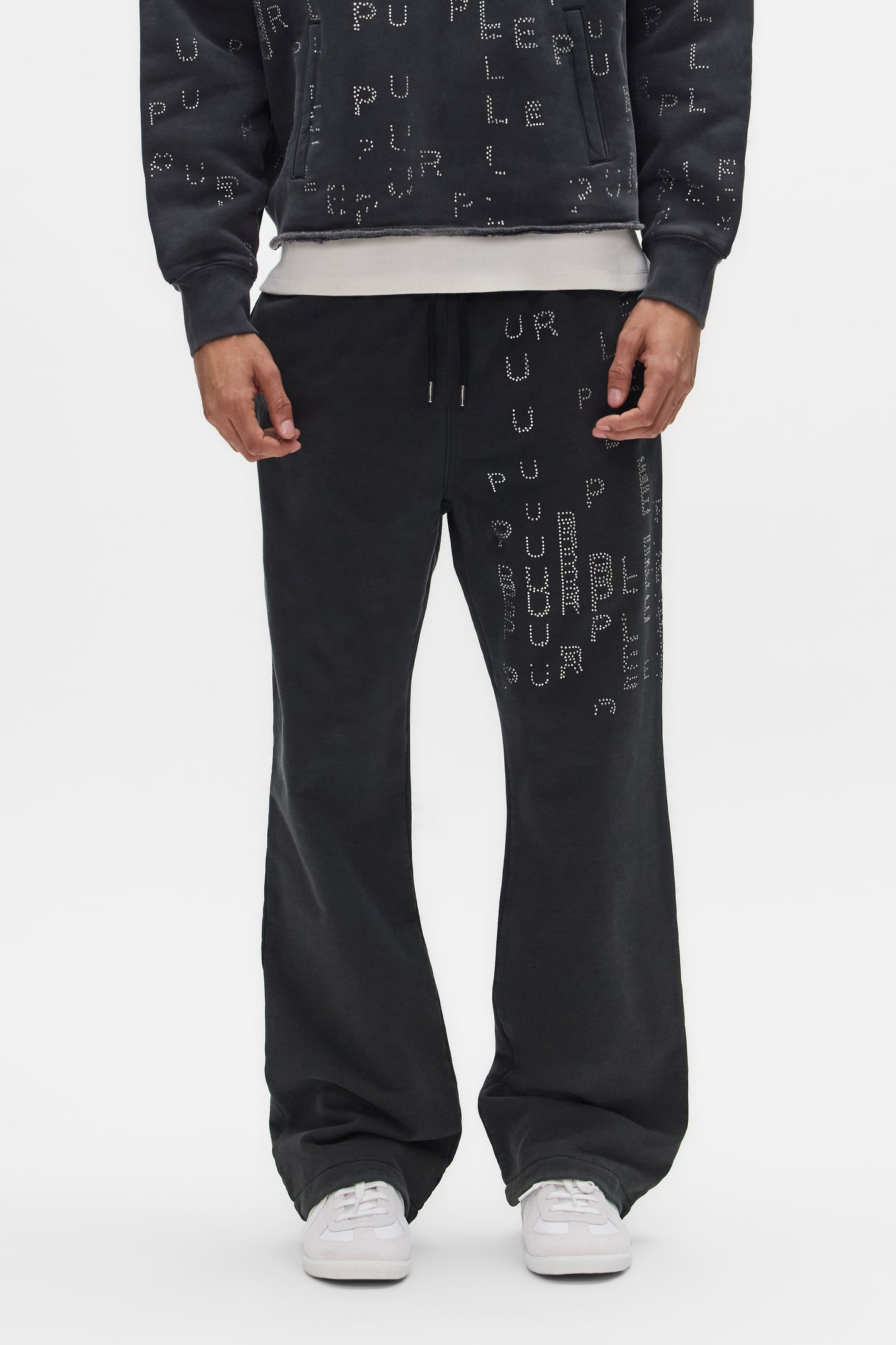 Studded Sequin Purple Sweatpant Studded Sequin Purple Sweatpant