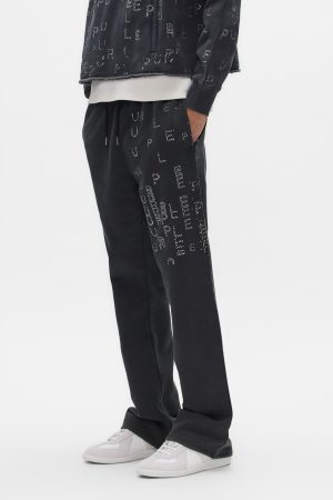 Studded Sequin Purple Sweatpant