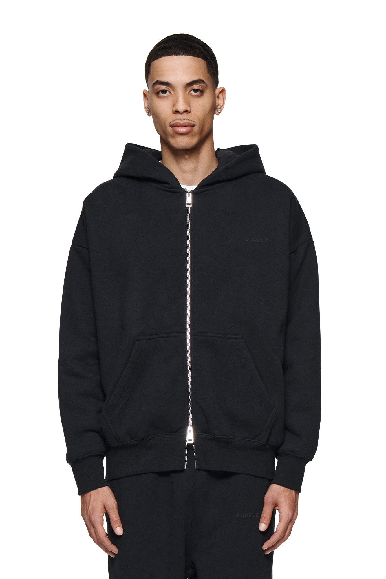 Basic Zip-Up Purple Hoodie Basic Zip-Up Purple Hoodie