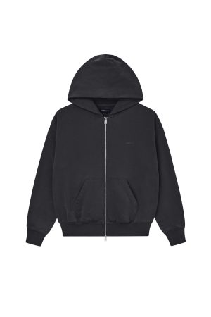 Basic Zip-Up Purple Hoodie