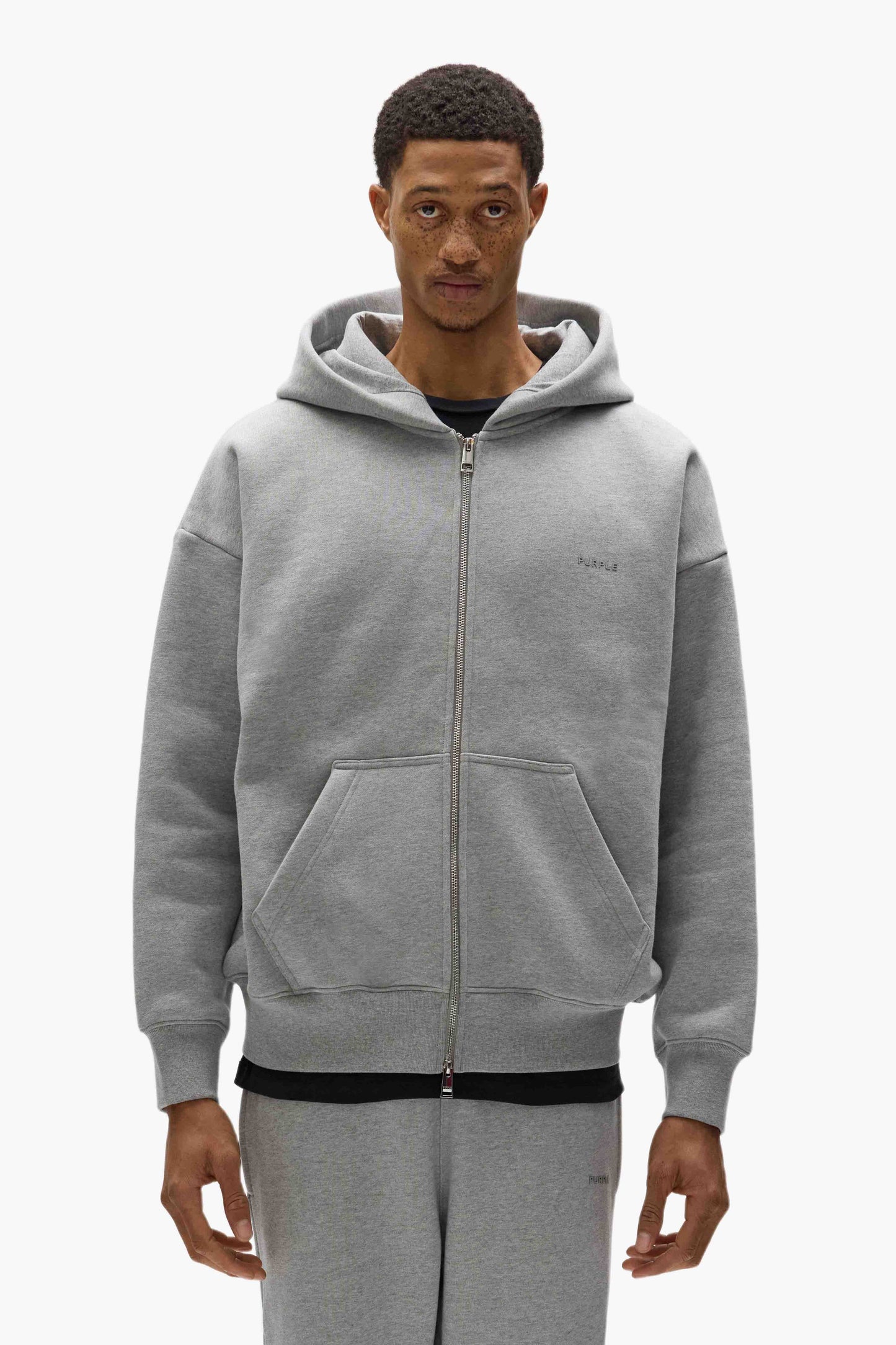 Basic Zip-Up Purple Hoodie Basic Zip-Up Purple Hoodie