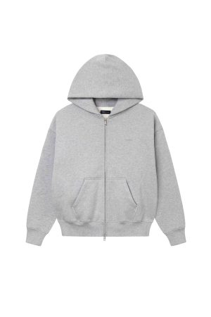 Basic Zip-Up Purple Hoodie