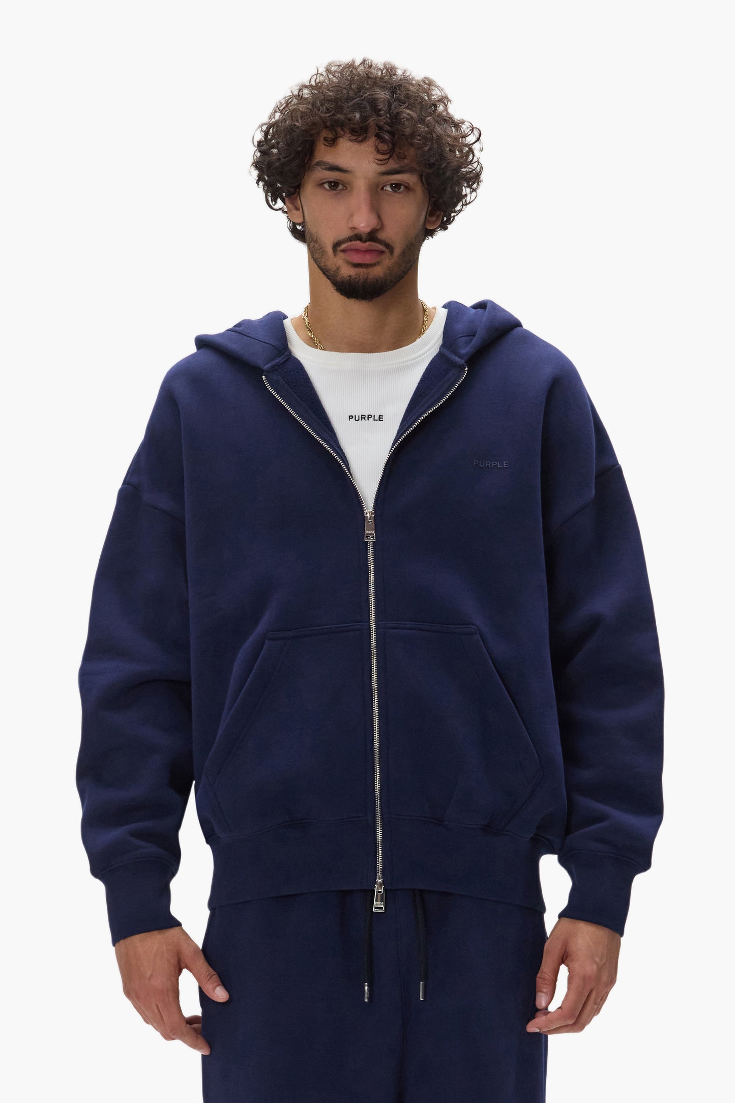 Basic Zip-Up Purple Hoodie Basic Zip-Up Purple Hoodie