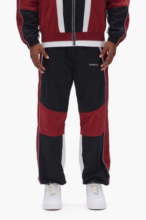 Wordmark Track Black & Red Purple Pants