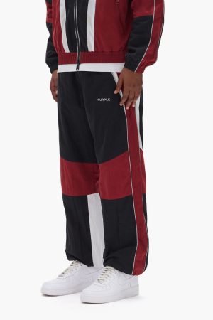 Wordmark Track Black & Red Purple Pants