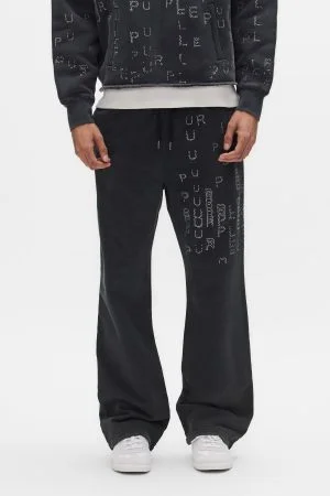 Studded Sequin Purple Sweatpant