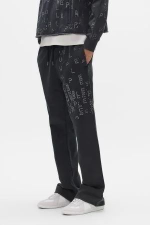 Studded Sequin Purple Sweatpant