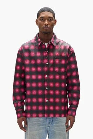 Gothic Shadow Leather Purple Shirt